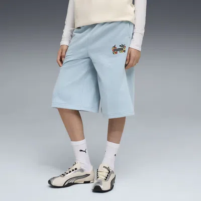 Puma Mid 90s Big Kids' Relaxed Shorts In Blue