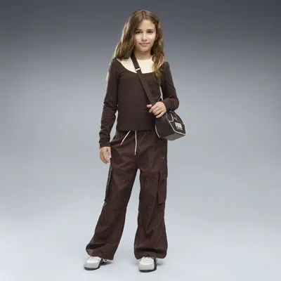 Puma Midnight Shadow Big Kids' Relaxed Cargo Pants In Brown