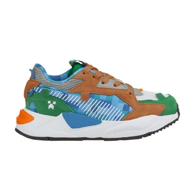 Pre-owned Puma Minecraft X Rs-z Little Kid 'grass Block' | Multi-color | Kid's Size 12