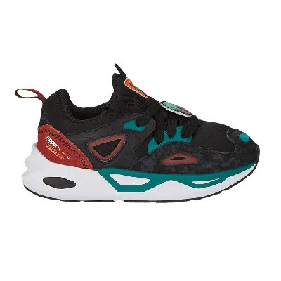 Pre-owned Puma Minecraft X Trc Blaze Little Kid 'nether' In Black