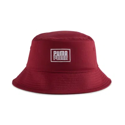 Puma Mirror Logo Big Kids' Bucket Hat In Red
