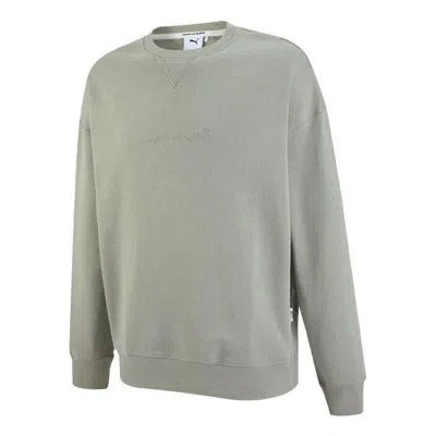 Puma Mmq Crew Neck Sweatshirt 'grey' In Green