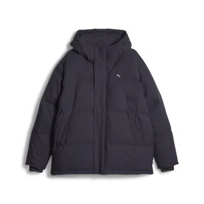 Pre-owned Puma Mmq Down Full Zip Jacket Mens Blue Casual Athletic Outerwear 62081716