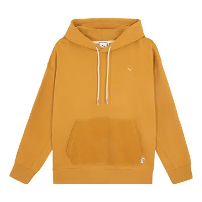 Puma Mmq Hoodie 'brown Yellow'