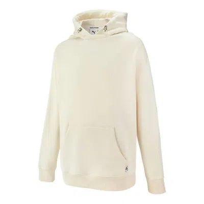 Puma Mmq Logo Hoodie 'white' In Neutral