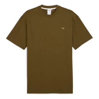 Puma Mmq Logo T-shirt 'khaki Green'