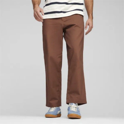 Puma Mmq Men's Chino Pants In Brown Mushroom