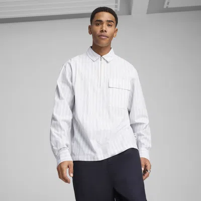 Puma Mmq Men's Half-zip Shirt In Blue