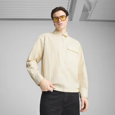 Puma Mmq Men's Half-zip Shirt In Yellow