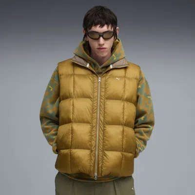 Puma Mmq Pertex Puffer Vest Men In Brown