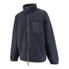 Puma Mmq Sherpa Fleece Jacket 'navy' In Blue