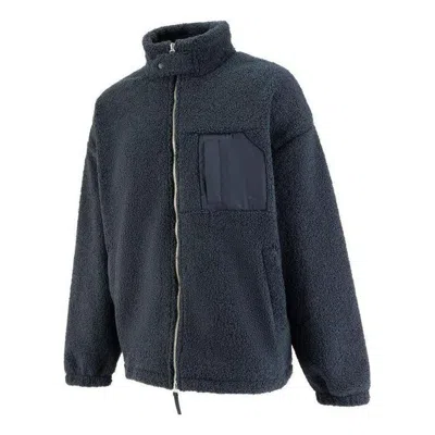 Puma Mmq Sherpa Fleece Jacket 'navy' In Blue
