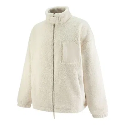 Puma Mmq Sherpa Fleece Jacket 'white' In Neutral