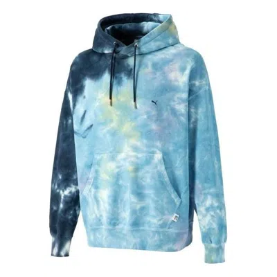 Puma Mmq Tie Dye Hoodie 'blue'