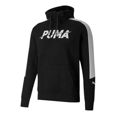 Puma Modern Logo Printing Contrasting Colors Sports Black