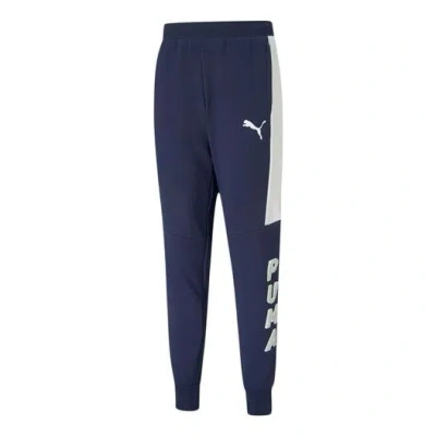 Puma Modern Sports Pants 'navy White' In Blue