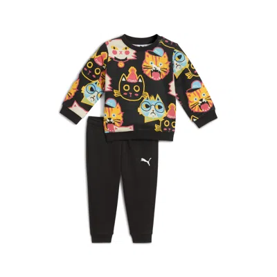 Puma Babies' Moody Cat Aop Crew Set Toddlers In Black
