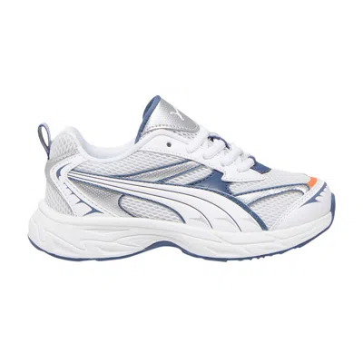 Pre-owned Puma Morphic Little Kid 'feather Grey Inky Blue' | Kid's Size 11