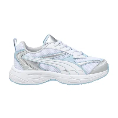Pre-owned Puma Morphic Little Kid 'white Ash Grey' | Kid's Size 12