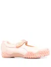 Puma ‘mostro' Pink Flats With Tread Sole And Logo On The Back
