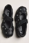 Puma Mostro Fey Ballet Flats With Silver Detail In Black