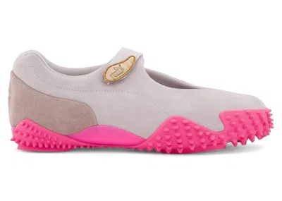 Pre-owned Puma Mostro Fey Suede Concepts Cygnet (women's) Sneakers In Marble Grey/glowing Pink