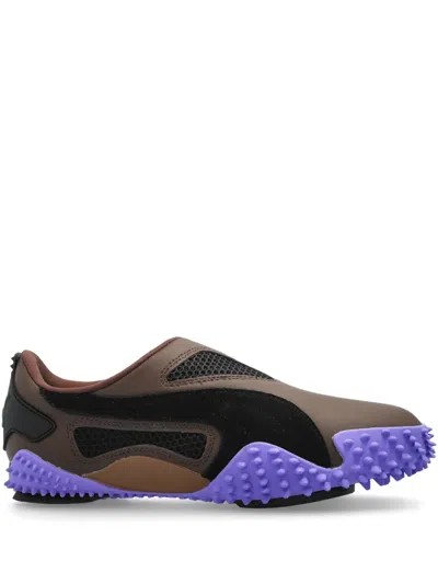 Puma Mostro Mesh-panelled Trainers In Brown