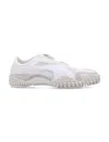 Puma ‘mostro' White Low Top Sneaker With Logo On Heel And Mesh Inserts