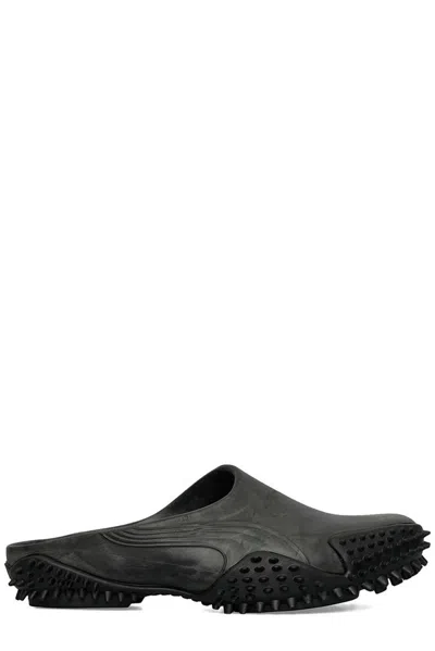 Puma Mostro Round Toe Slippers In Black