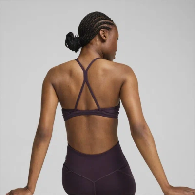 Puma Move Cloudspun Training Bra In Midnight Plum