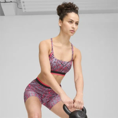 Puma Move Hypernatural Women's Bra In Sunset Glow-concept Aop