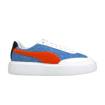 Pre-owned Puma Mr. Doodle X Wmns Oslo Maja 'ultramarine American Beauty' In Blue