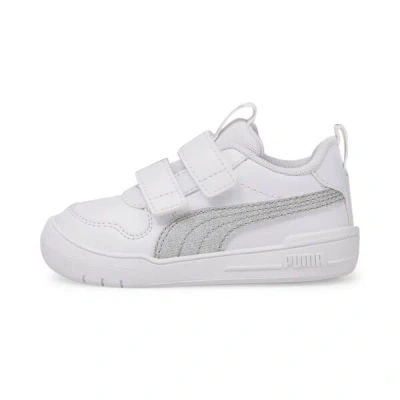 Puma Babies' Multiflex Glitz Toddlers' Sneakers In White- Silver