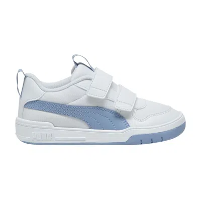 Pre-owned Puma Multiflex Mesh V Little Kid 'silver Mist Zen Blue' | White | Kid's Size 1.5
