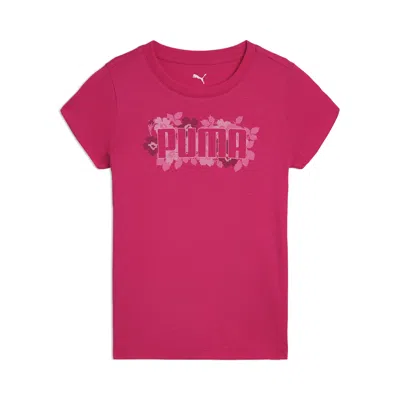 Puma Nature Pack Little Kids' Graphic T-shirt In Pink
