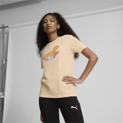 Puma Nature Women's T-shirt In Peach Fizz