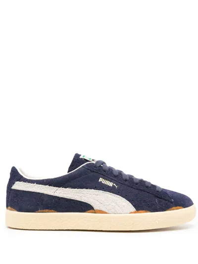 Puma Suede Vtg The Neverworn Ii Man Sneakers Navy Blue Size 9 Cowhide