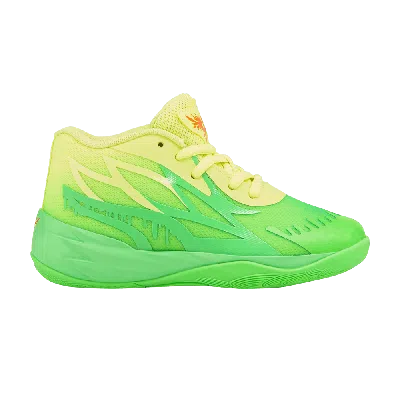 Pre-owned Puma Nickelodeon X Mb.02 Little Kid 'slime' In Green