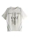 Puma Nine To Five Graphic-print Panelled T-shirt In White