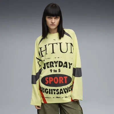 Puma Nine To Five Ls Jersey Unisex In Yellow