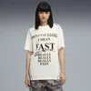 Puma Nine To Five Mesh Graphic T-shirt In White