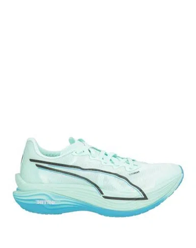 Puma Nitro Elite Deviate Nitro Elite 3 Wns Woman Sneakers Light Green Size 7.5 Textile Fibers In Blue