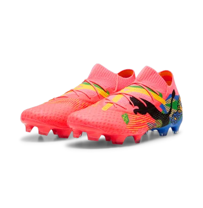 Pre-owned Puma Nmj X Future 7 Ultimate Firm Groundartificial Ground Soccer Cleats Mens Siz In Pink