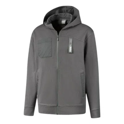 Puma Nu-tility Logo Jacket 'grey' In Gray