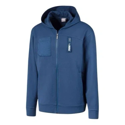 Puma Nu-tility Logo Jacket 'navy' In Blue