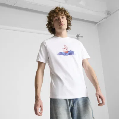 Puma Graphics Nyc Boat Racing T-shirt In White
