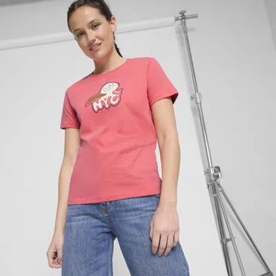 Puma Graphics Nyc Ice Cream Women's T-shirt In Red