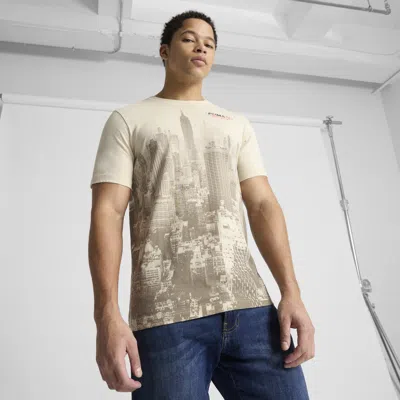 Puma Graphics Nyc Skyline T-shirt In White