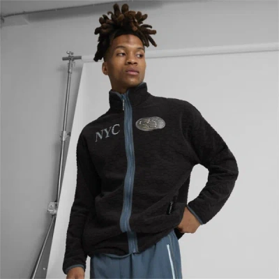 Puma Nyc Men's Fleece Jacket In Black