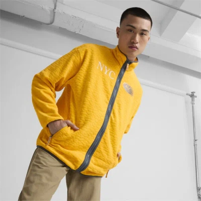 Puma Nyc Men's Fleece Jacket In Tangerine